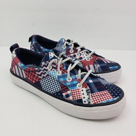 Sperry Shoes - NEW Sperry Crest Vibe Madras Womens Size 6 Multi Patchwork Slip On Sneaker Shoes